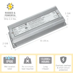 Standard Indoor/Outdoor LED Driver 24V DC -Led accessories Shop 100W 24V Standard Power Supply dimensions 3000px scaled