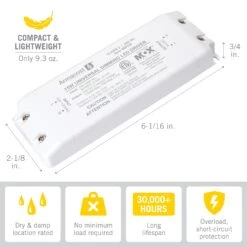 Universal Dimmable 24V DC LED Driver TRIAC 37 Universal Dimmable 24V DC LED Driver TRIAC -Led accessories Shop 15W 24V Universal Dimming Driver 860150 dimensions ce02df2a 2f7c 4783 9191 47d59c6196c0
