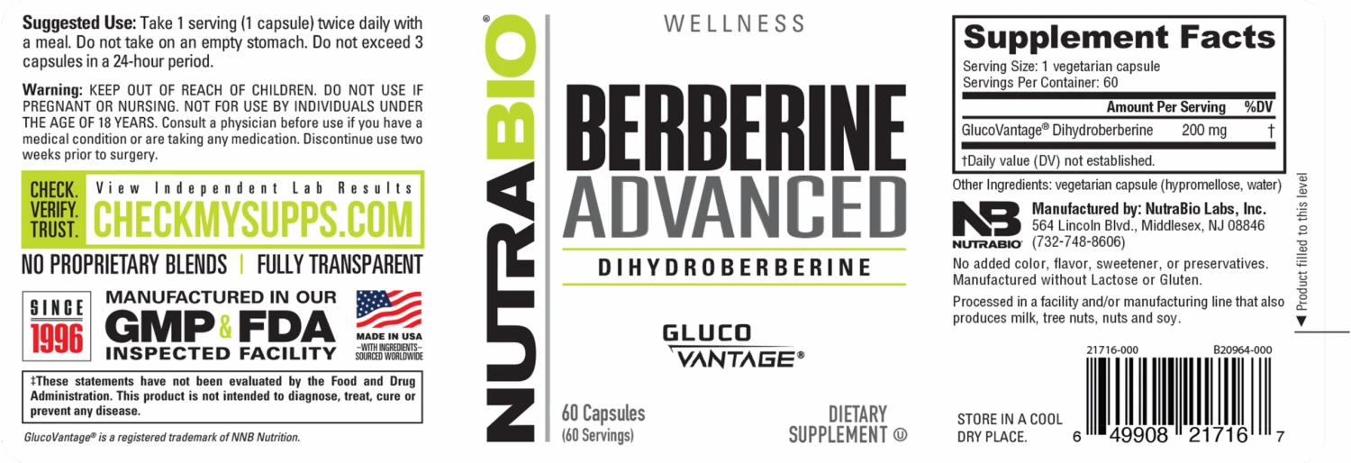 Berberine Advanced (200 Mg) 3 Berberine Advanced (200 Mg) - Image 3