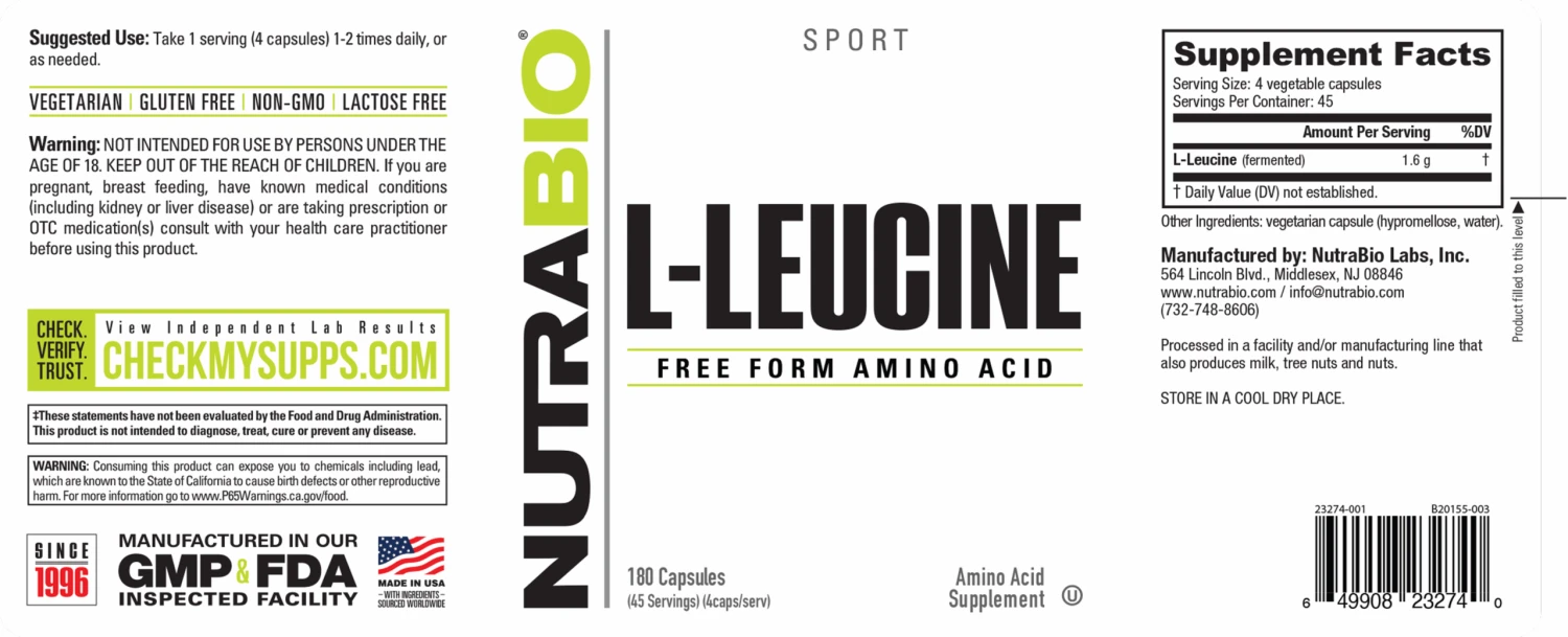 Leucine (400mg) 3 Leucine (400mg) - Image 3