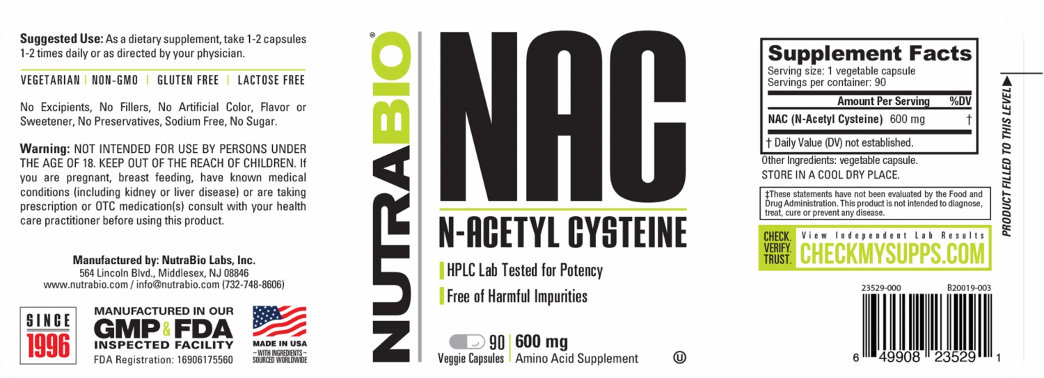 NAC (N-Acetyl-Cysteine) (600 Mg) 3 NAC (N-Acetyl-Cysteine) (600 Mg) - Image 3
