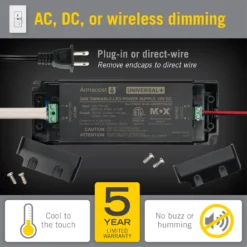 Universal+ 12V DC Dimmable LED Driver ELV/MLV/TRIAC -Led accessories Shop 24W 12V Universal Plus Dimming Power Supply 830240 wiring