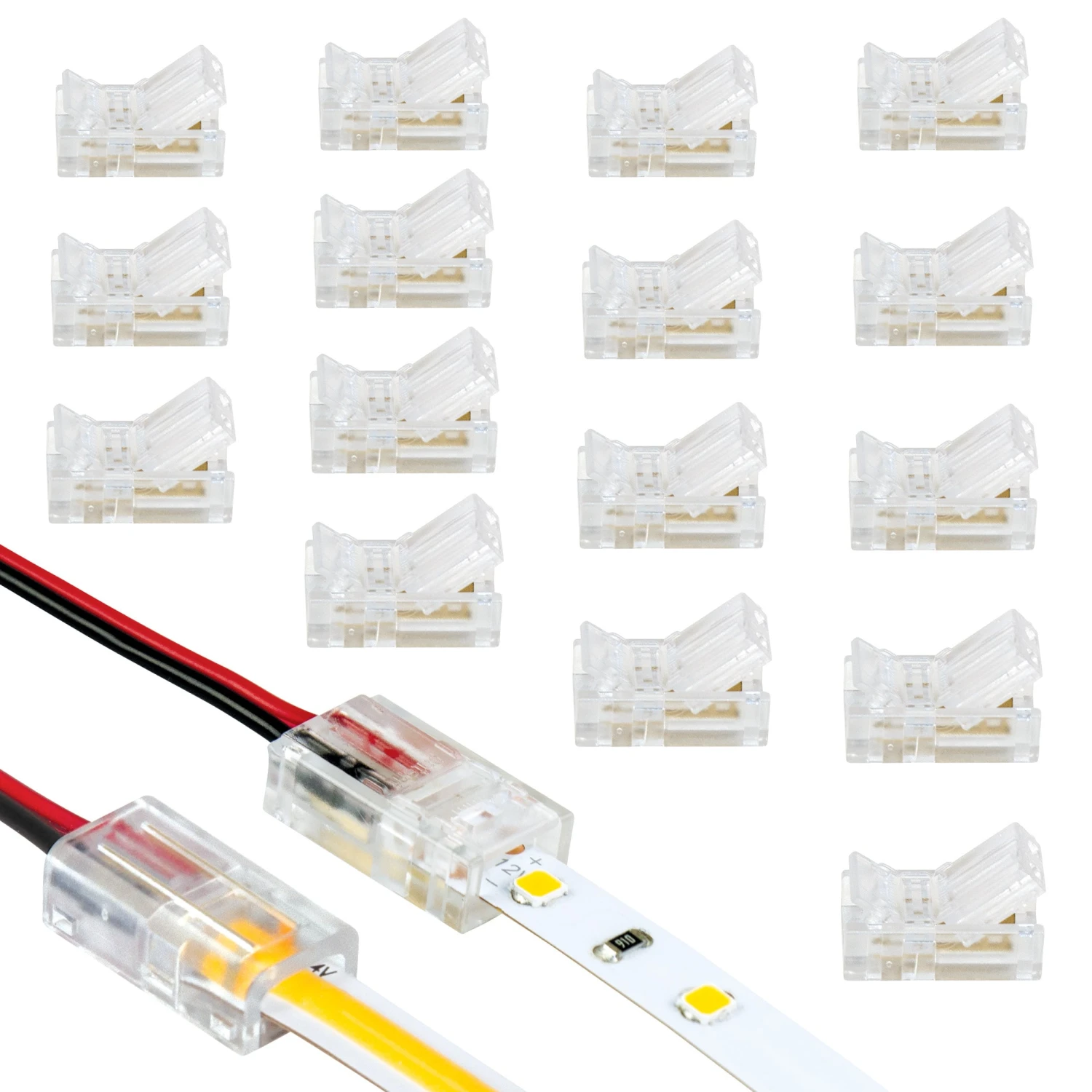 2 Pin LED Strip Light Wire To Tape Connectors 2 2 Pin LED Strip Light Wire To Tape Connectors - Image 2