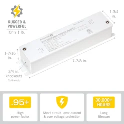 Dimmable 24V DC TRIAC LED Driver With Enclosure -Led accessories Shop 30W 24V Dimmable Power Supply with enclosure 860301 dimensions
