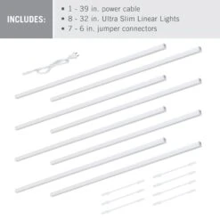 Ultra Slim Linear LED Shelf Light 8pk -Led accessories Shop 32in Ultra Slim Linear Light 8pk 353310 contents 02e5e0e6 e940 4e33 b3a0 ec7f5cfae39b