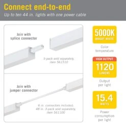 Ultra Slim Linear LED Shelf Light 8pk -Led accessories Shop 44in High Output Ultra Slim Linear Light 8pk 3553123 connect