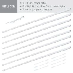 Ultra Slim Linear LED Shelf Light 8pk -Led accessories Shop 44in High Output Ultra Slim Linear Light 8pk 3553123 contents