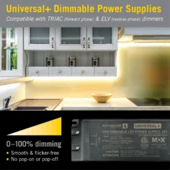 Universal+ 12V DC Dimmable LED Driver ELV/MLV/TRIAC -Led accessories Shop 45W 12V Universal Plus Dimming Power Supply 830450 dimming
