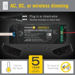 Universal+ 24V DC Dimmable LED Driver ELV/MLV/TRIAC -Led accessories Shop 45W 24V Universal Plus Dimming Power Supply Boke 870450 wiring