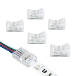 4 Pin LED Strip Light RGB Wire To Tape Connector