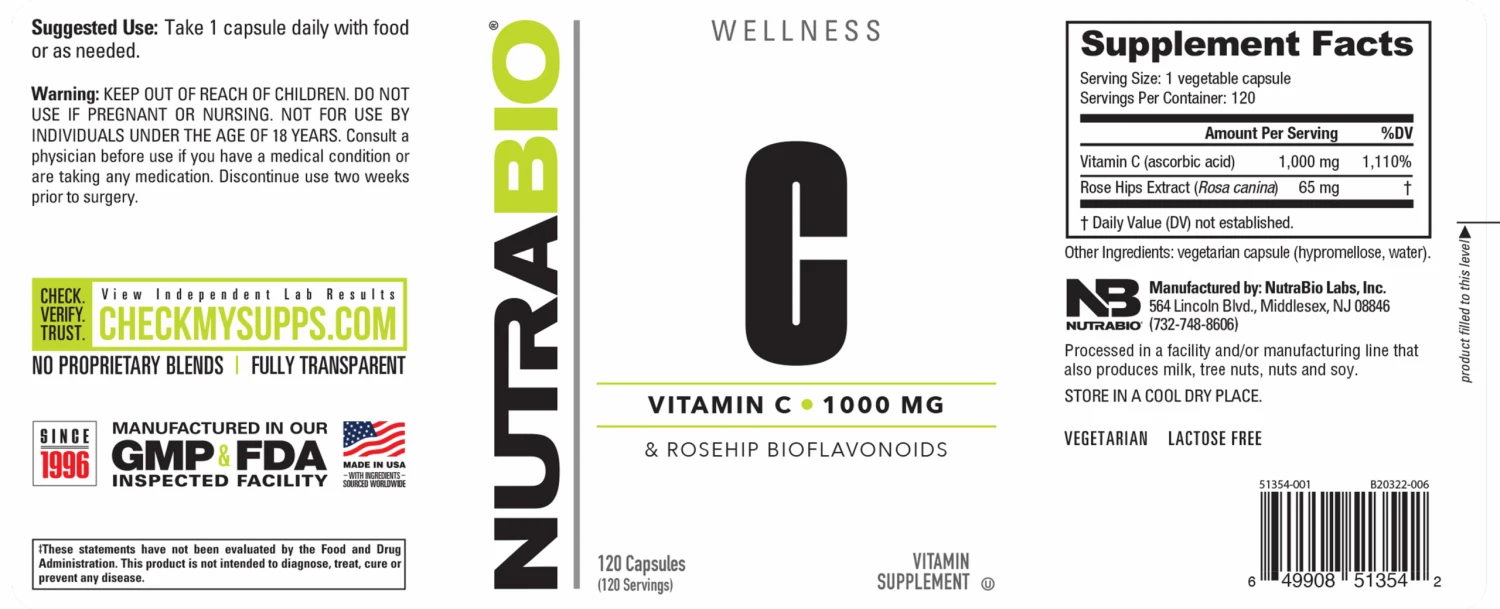 Vitamin C 1000mg With Rose Hips 3 Vitamin C 1000mg With Rose Hips - Image 3