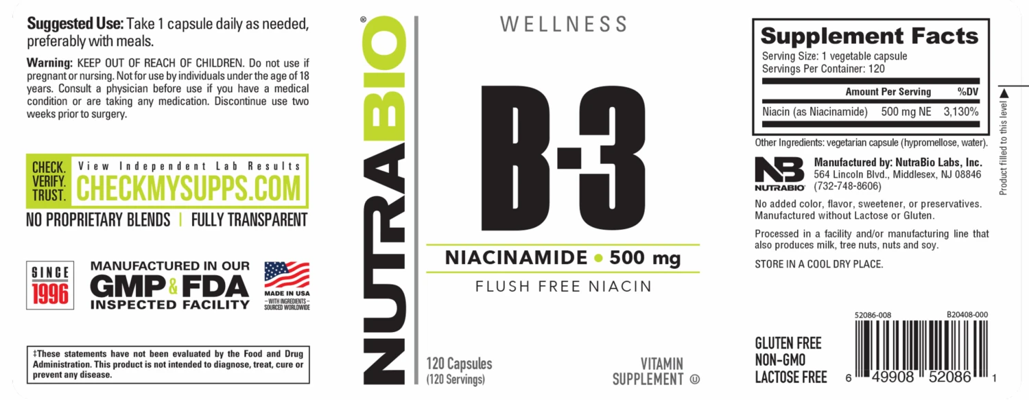Niacinamide (B-3)(500mg) 3 Niacinamide (B-3)(500mg) - Image 3