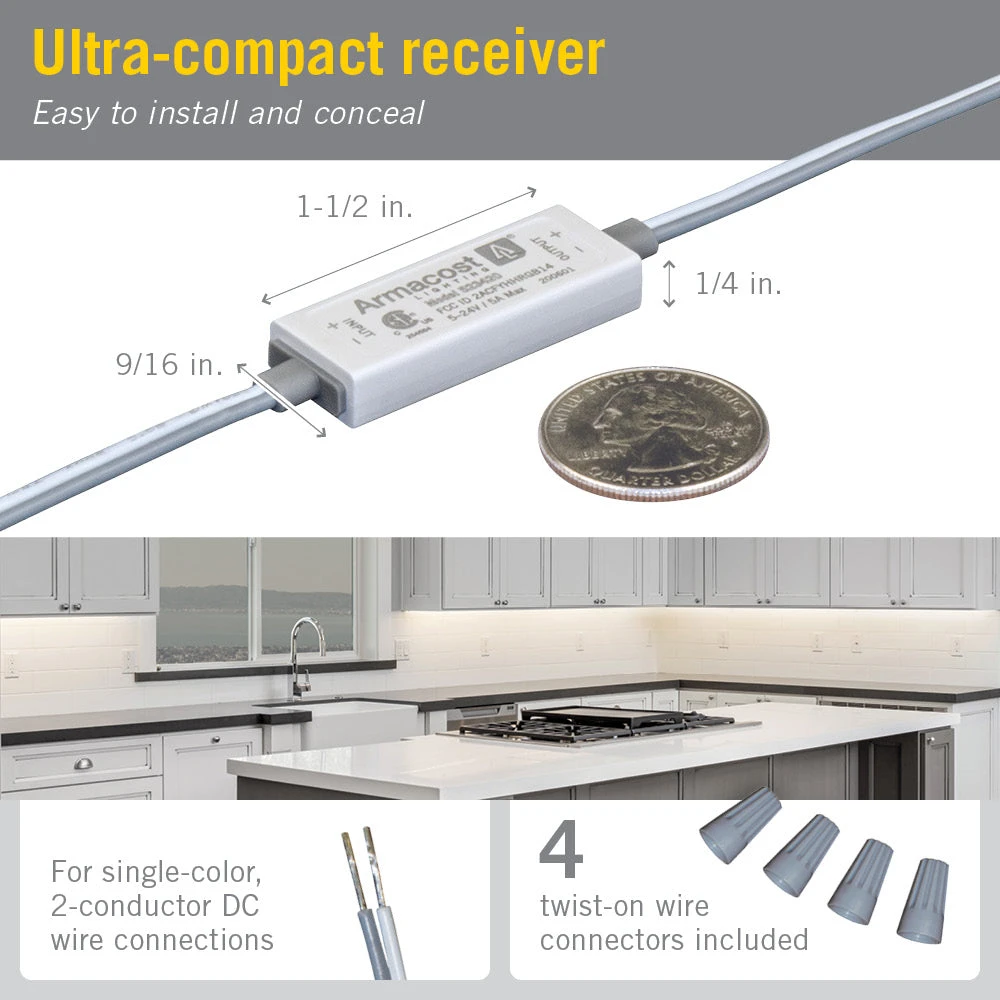 Slimline White Or Single Color LED Strip Light Controller 3 Slimline White Or Single Color LED Strip Light Controller - Image 3
