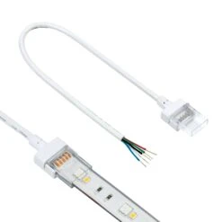 5 Pin IP67 Outdoor LED Strip Light RGB+W 12 In Wire Lead Connector