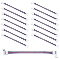 5 Pin RGB+W LED Strip Light 6 In Tape To Tape Connector -Led accessories Shop 5C 6in Tape to Tape Snap Connector 15pk 790621