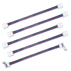 5 Pin RGB+W LED Strip Light 6 In Tape To Tape Connector