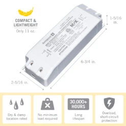 Standard LED Driver 12V DC -Led accessories Shop 60W 12V Standard Power Supply 810600 dimensions
