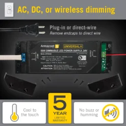 Universal+ 24V DC Dimmable LED Driver ELV/MLV/TRIAC -Led accessories Shop 60W 24V Universal Plus Dimming Power Supply Boke 870600 wiring