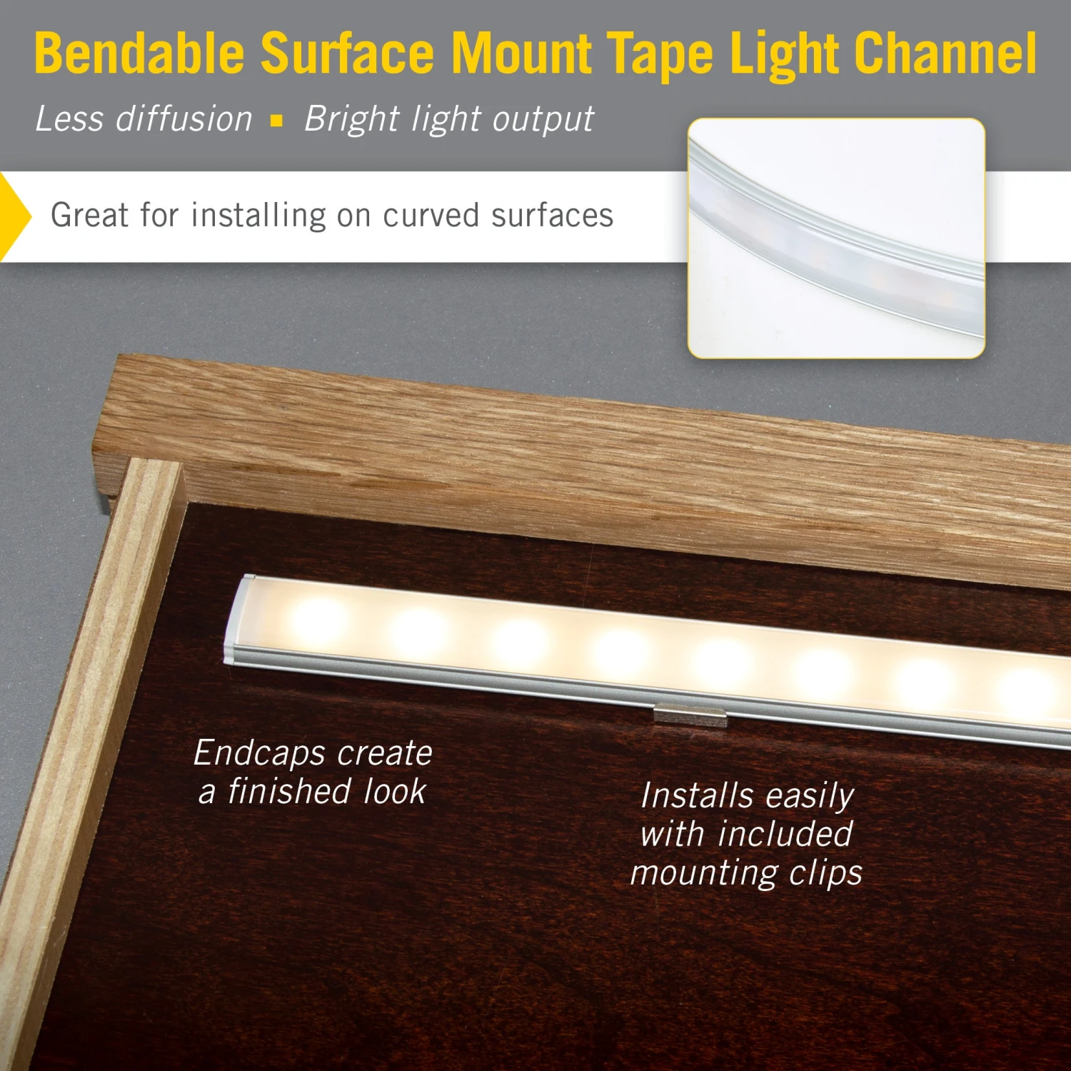 LED Tape Light Mounting Channel 3 LED Tape Light Mounting Channel - Image 3