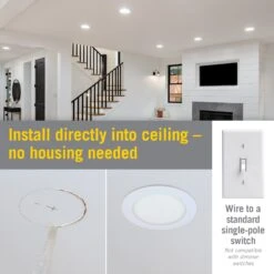 Smart Recessed RGB+WW LED Downlights -Led accessories Shop Canless Smart Recessed LED Downlight 4pk 246012 installation