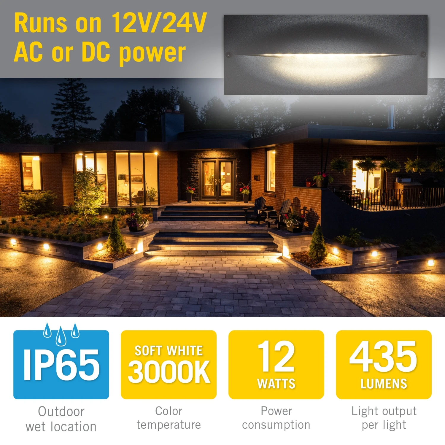 Contour Brick Outdoor LED Wall Light 4 Contour Brick Outdoor LED Wall Light - Image 4