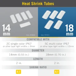 Heat Shrink Tubes For LED Strip Lights -Led accessories Shop HeatShrinkTube 14MMvs18MM 970020 970021 5dd86566 9700 4143 84c4 afc8d7e53b32