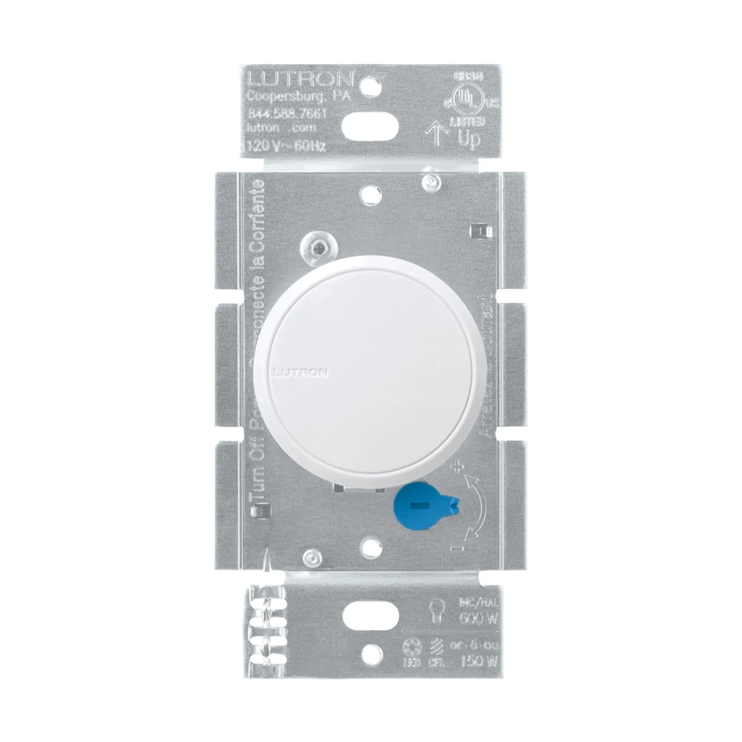 Lutron RCL-153PNL-WH Dalia LED+ CFL Or LED Single Pole 3-Way Rotary Light Dimmer Switch 1 Lutron RCL-153PNL-WH Dalia LED+ CFL Or LED Single Pole 3-Way Rotary Light Dimmer Switch