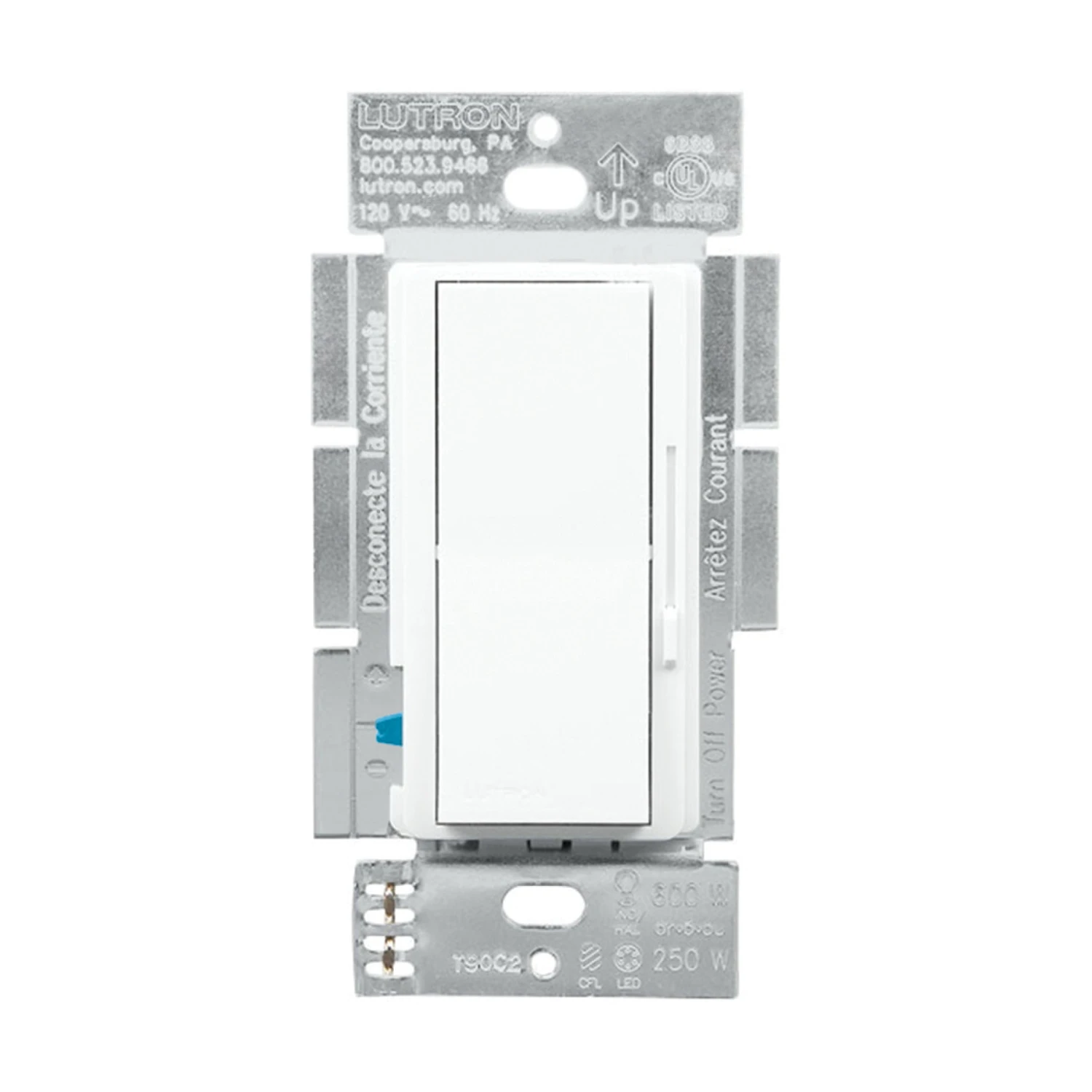 Lutron DVCL-153PR-WH Diva Single Pole Or 3-Way Dimmer Switch For LED Or CFL 3 Lutron DVCL-153PR-WH Diva Single Pole Or 3-Way Dimmer Switch For LED Or CFL - Image 3