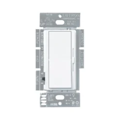 Lutron DVCL-153PR-WH Diva Single Pole Or 3-Way Dimmer Switch For LED Or CFL