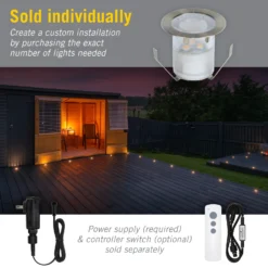 Portico White LED Outdoor Recessed Light -Led accessories Shop Portico 1 3 16 in 30mm Outdoor Recessed Light sold individually 6573001d 7bb5 406e 9426 8f6ecedaf37b