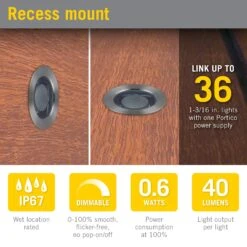 Portico Outdoor LED Light & Driver Starter Kit -Led accessories Shop Portico 1 3 16 in 30mm Outdoor Recessed Light specs 1