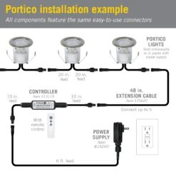 Portico Outdoor LED Light & Driver Starter Kit -Led accessories Shop Portico Pack 1 3 16 in 30mm Outdoor Recessed Light installation example