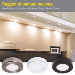 PureVue White Under Cabinet LED Puck Light -Led accessories Shop PureVue LED Puck Light finishes