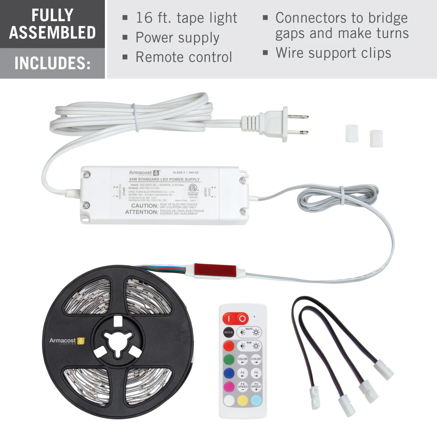 RibbonFlex Home 24V RGB+W Hardwire LED Strip Light Kit 3 RibbonFlex Home 24V RGB+W Hardwire LED Strip Light Kit - Image 3