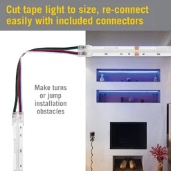 RibbonFlex LUX 24V RGB+W COB LED Strip Light Kit 11 RibbonFlex LUX 24V RGB+W COB LED Strip Light Kit -Led accessories Shop RFL Continuous RGB W Tape Light Kit 623500 connectors