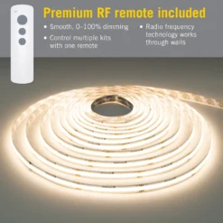 RibbonFlex LUX 24V Continuous (COB) LED Strip Light Kit -Led accessories Shop RFL Continuous White Tape Light Kit remote 54961294 ccea 4535 8e6e c25c94db6032