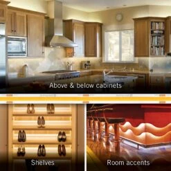 RibbonFlex LUX AC Dimmable White COB LED Strip Light Kit 12 RibbonFlex LUX AC Dimmable White COB LED Strip Light Kit -Led accessories Shop RFL Continuous White Tape Light Kit uses