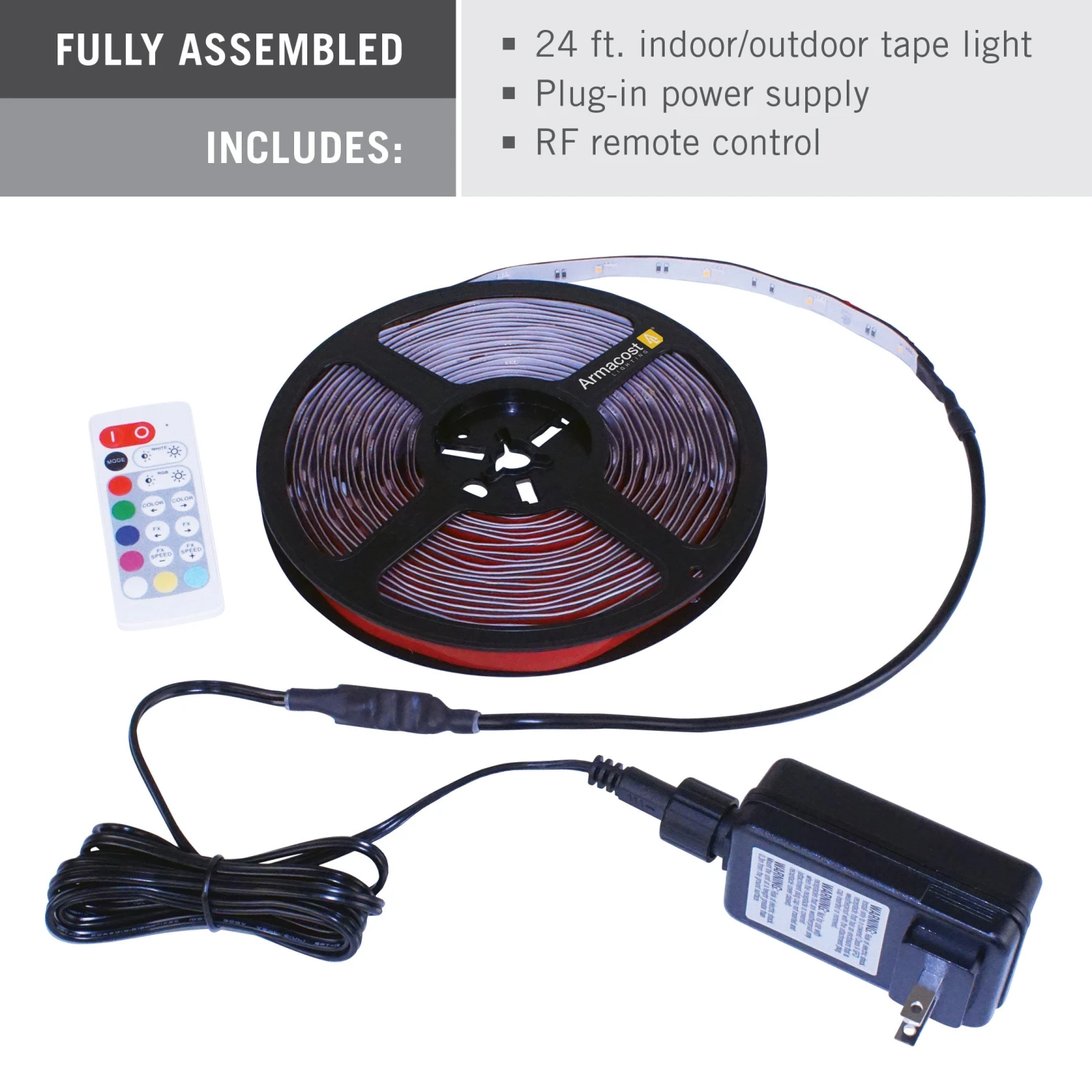 RibbonFlex Outdoor 24V RGB+W Multicolor LED Strip Light Kit 2 RibbonFlex Outdoor 24V RGB+W Multicolor LED Strip Light Kit - Image 2
