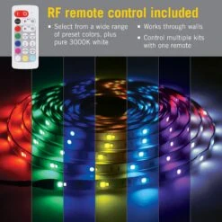 RibbonFlex Outdoor 24V RGB+W Multicolor LED Strip Light Kit 9 RibbonFlex Outdoor 24V RGB+W Multicolor LED Strip Light Kit -Led accessories Shop RFO RGB W Tape Light Kit 624340 remote