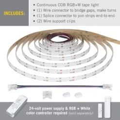RibbonFlex Pro 24V COB LED Strip Light Tape RGB+W -Led accessories Shop RFP 24V Continuous RGB W contents