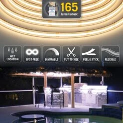 RibbonFlex Pro COB Outdoor LED Strip Lights 24V -Led accessories Shop RFP 24V Continuous White 165lm ft IP67 icons