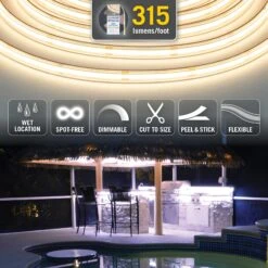 RibbonFlex Pro COB Outdoor LED Strip Lights 24V -Led accessories Shop RFP 24V Continuous White 315lm ft IP67 icons