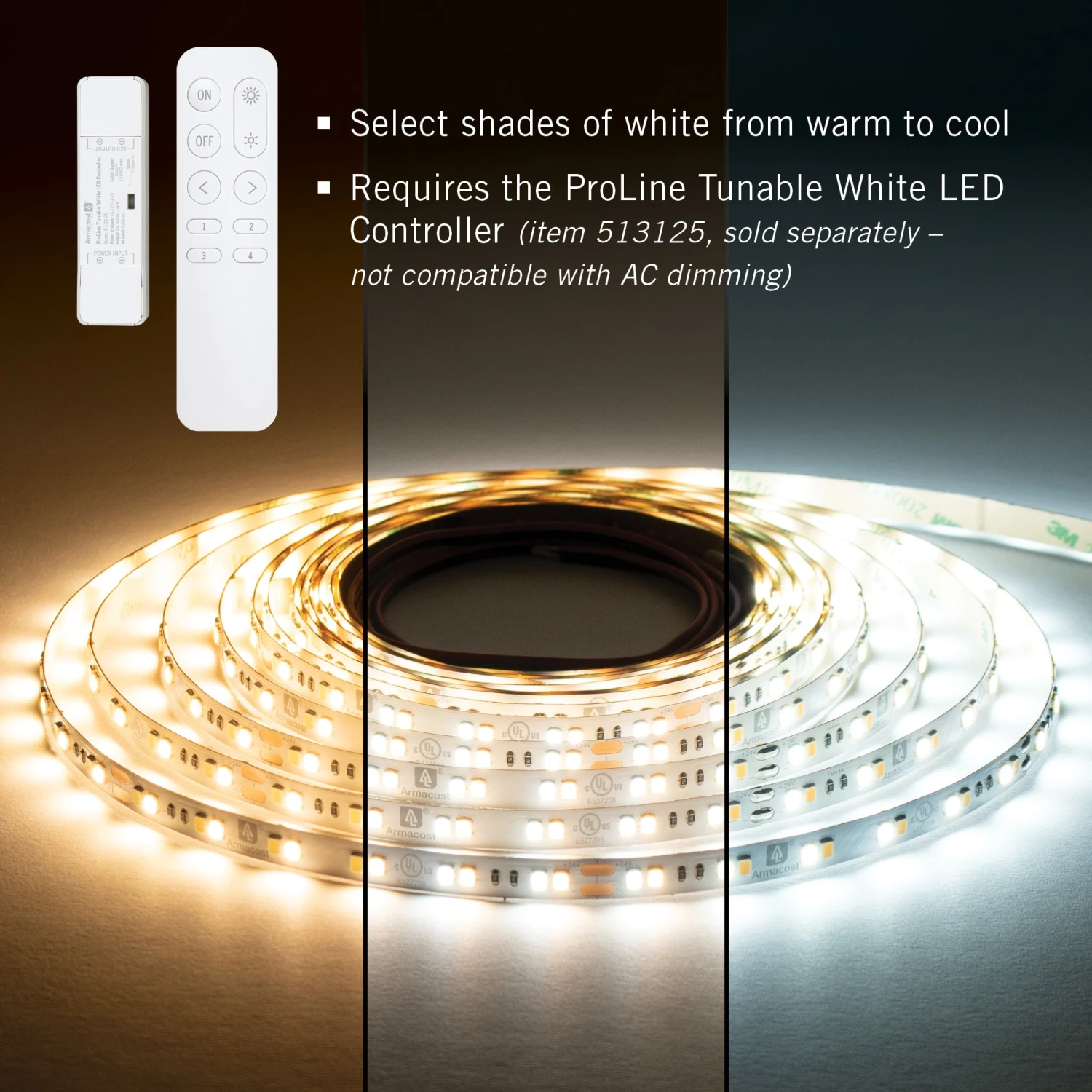 RibbonFlex Pro 24V White CCT Tunable LED Strip Light Tape 3 RibbonFlex Pro 24V White CCT Tunable LED Strip Light Tape - Image 3
