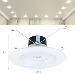 Smart Recessed RGB+WW LED Downlights -Led accessories Shop Retrofit Smart Recessed LED Downlight 4pk 246013 dimensions