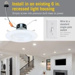 Smart Recessed RGB+WW LED Downlights -Led accessories Shop Retrofit Smart Recessed LED Downlight 4pk 246013 installation