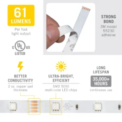 RibbonFlex Home 24V RGB LED Strip Light Tape 30/60 LED/m -Led accessories Shop RibbonFlex Home RGB 30 tape light specs