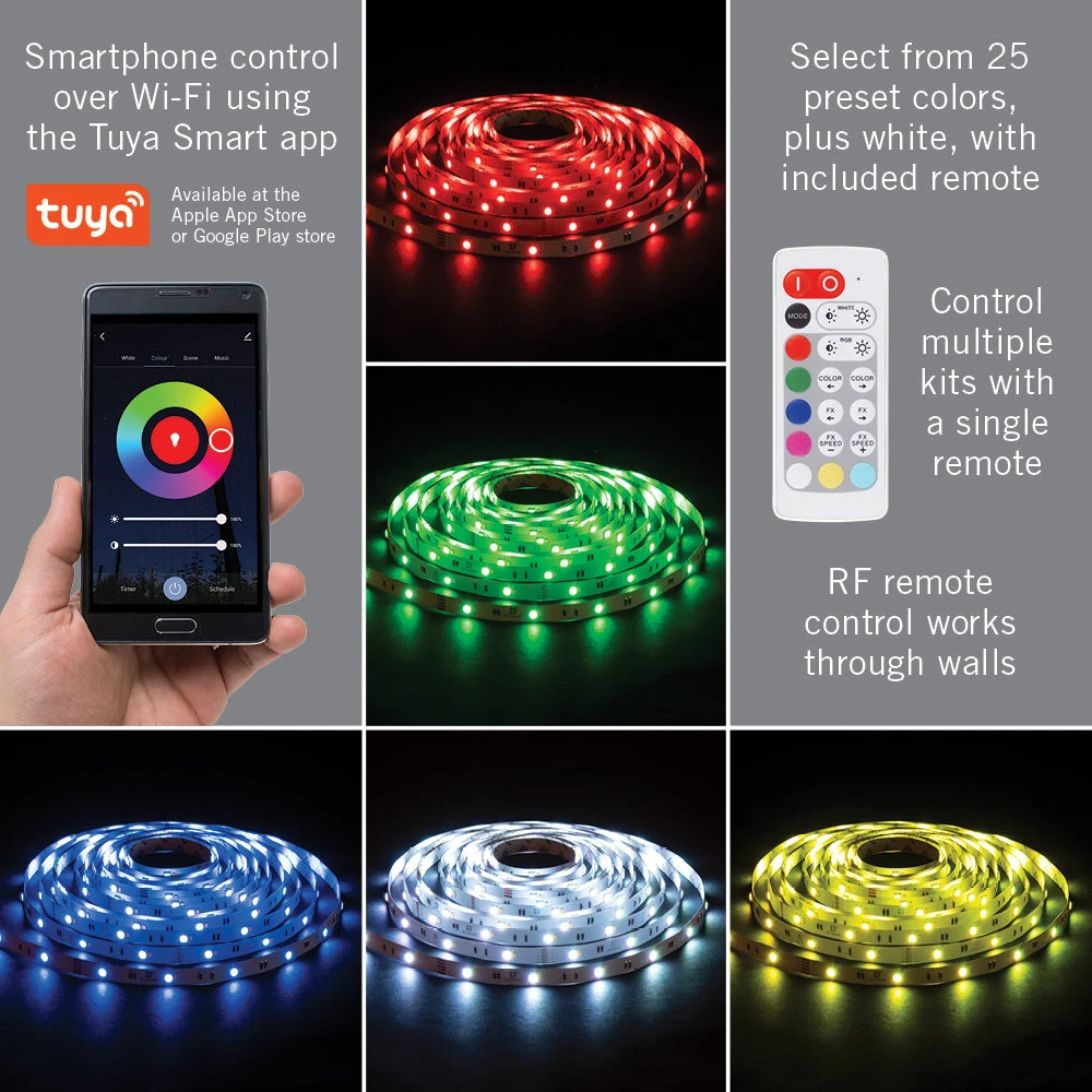 RibbonFlex Home 24V RGB+W Multicolor Smart LED Strip Light Kit 5 RibbonFlex Home 24V RGB+W Multicolor Smart LED Strip Light Kit - Image 5