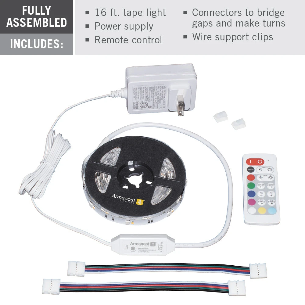 RibbonFlex Home 24V RGB+W Multicolor Smart LED Strip Light Kit 2 RibbonFlex Home 24V RGB+W Multicolor Smart LED Strip Light Kit - Image 2