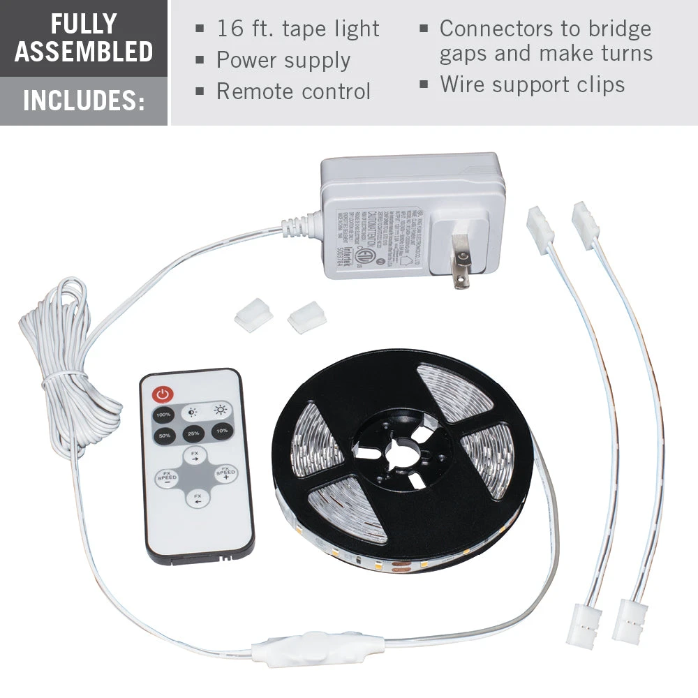 RibbonFlex Home 12V 3000K Soft White LED Strip Light Kit 2 RibbonFlex Home 12V 3000K Soft White LED Strip Light Kit - Image 2