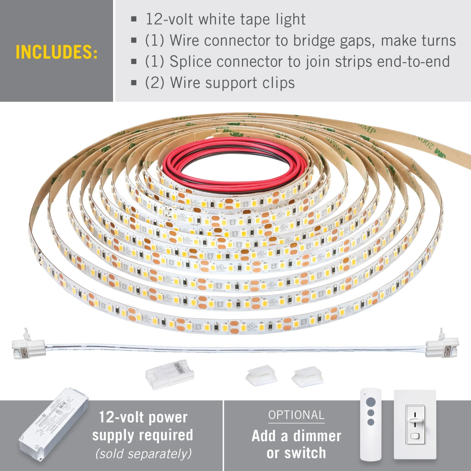 RibbonFlex Pro 12V White LED Strip Light Tape 30/60/120 LEDs/m 19 RibbonFlex Pro 12V White LED Strip Light Tape 30/60/120 LEDs/m - Image 19